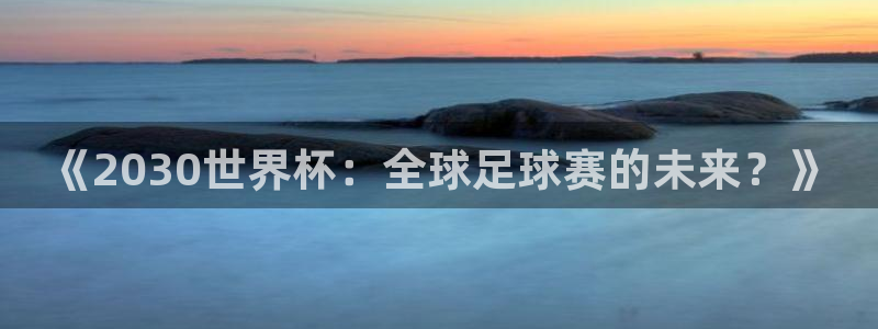 足球世界杯2026年赛程时间表：《2030世界杯：全球足球赛的未来？》